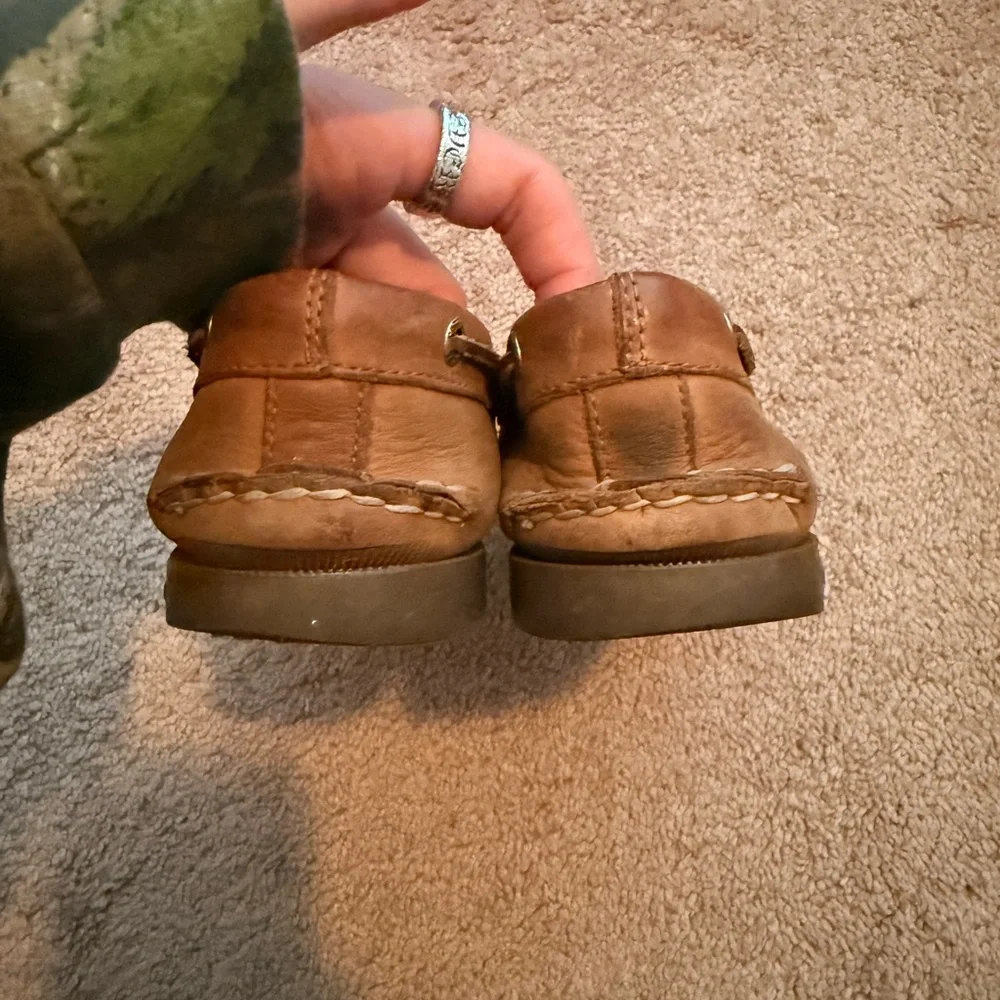 Sperry Tan Leather Boat Shoes - Picture 5 of 7